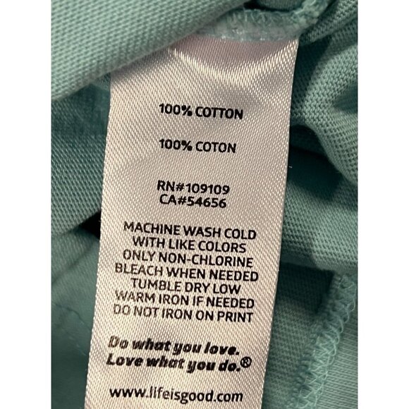 Life Is Good Womens Crusher Tee Love Of A Cat Blue Size Medium M NWT New - Picture 8 of 8